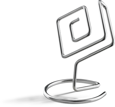 Logotipo de BLM GROUP fabricado con una dobladora de alambre CNC